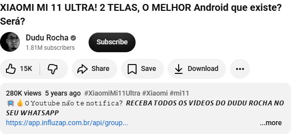 Dudu Rocha public YouTube video image
